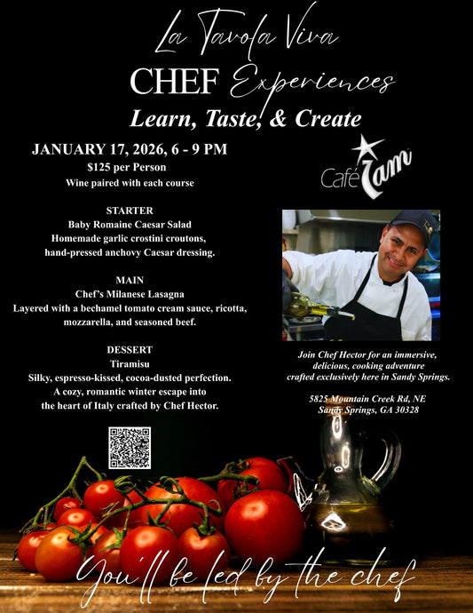 Chef Experience ~ January 17, 6 - 9 pm